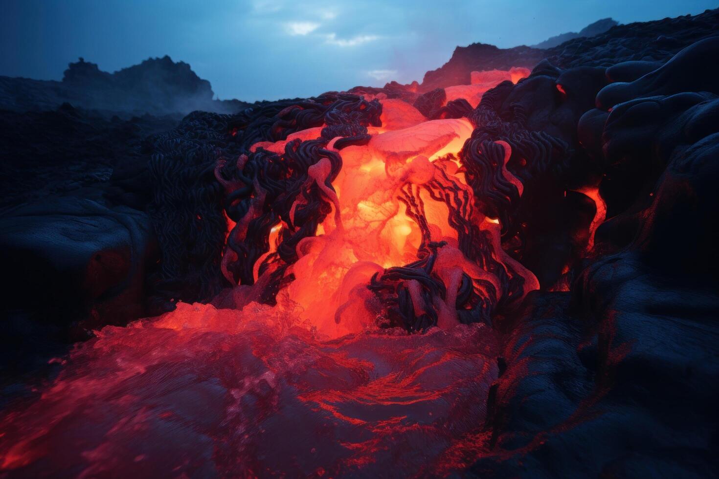 Dramatic Volcanic Eruption Landscape photo