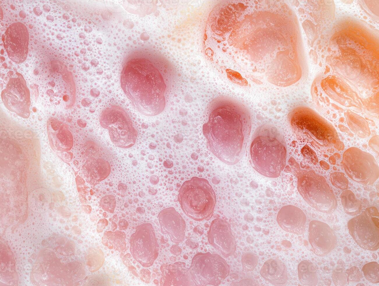 close up of pink and orange bubbles photo