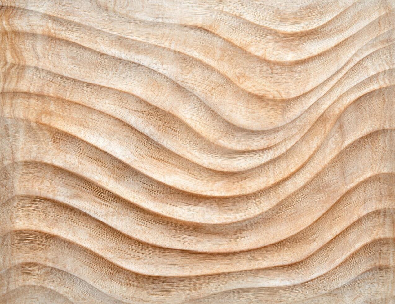 Smooth wooden texture with wavy patterns photo