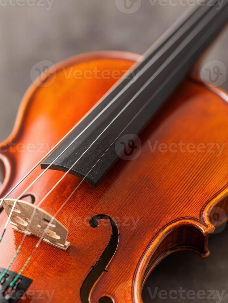 Closeup of a classic violin photo