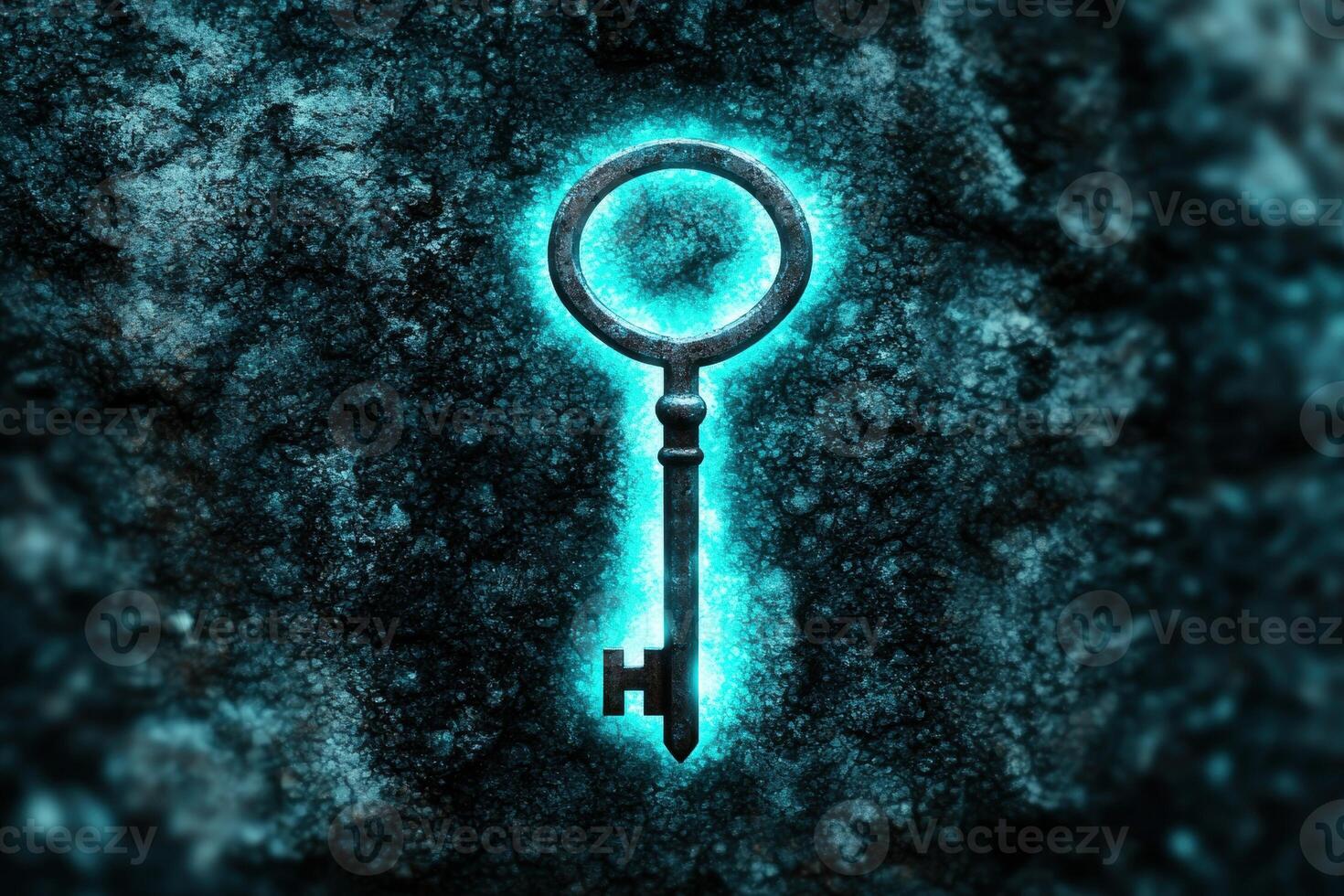 Glowing key in the dark photo