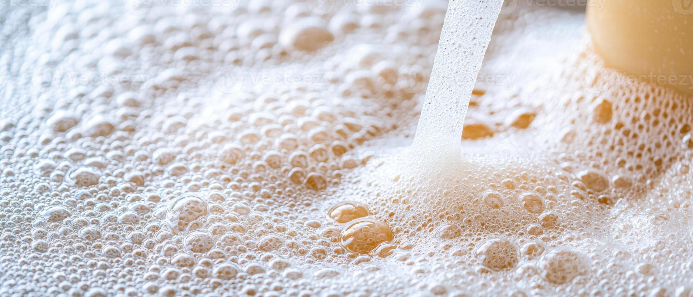 close up of bubbly foam photo