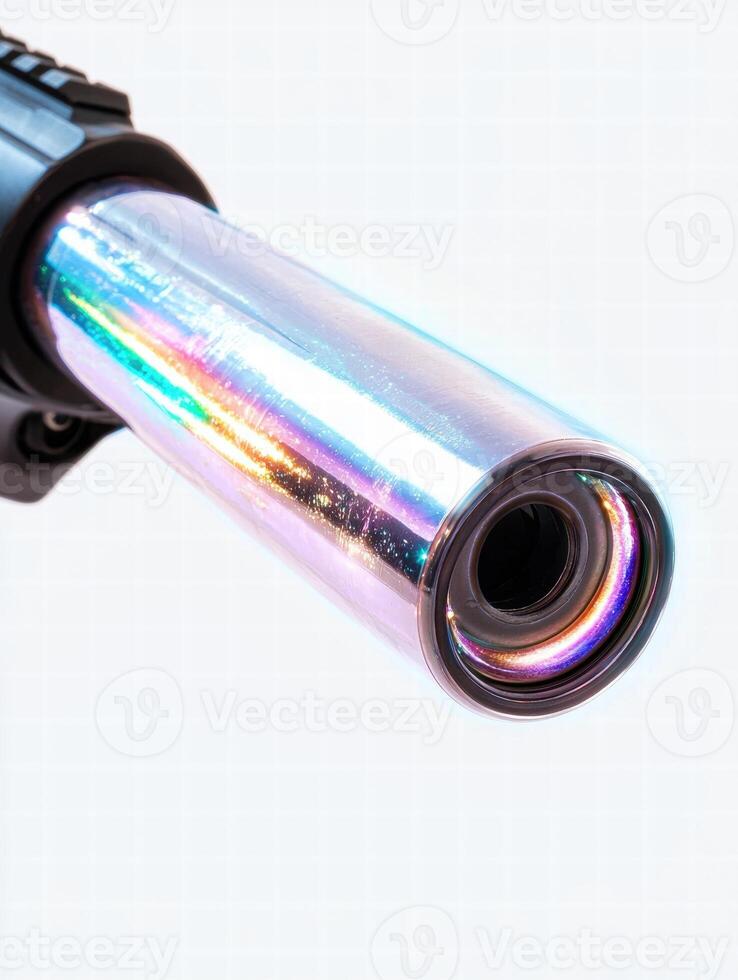 Colorful chrome exhaust pipe photo