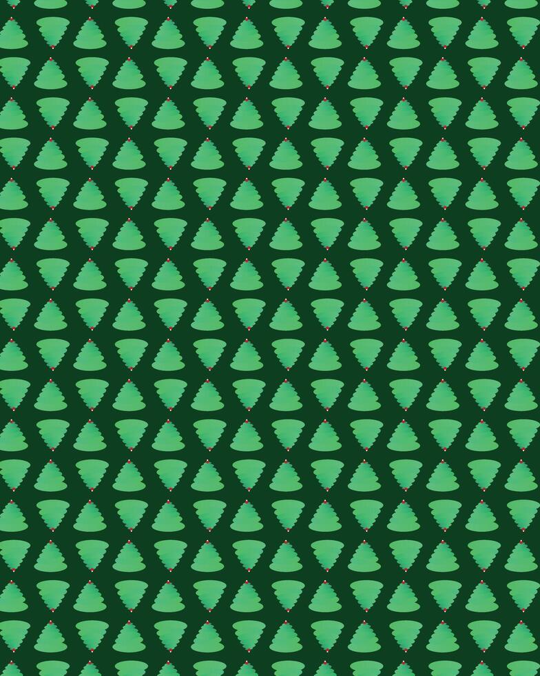 Christmas tree illustration pattern background vector