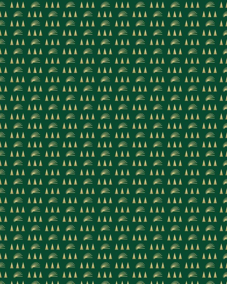 Green background christmas icon pattern. vector