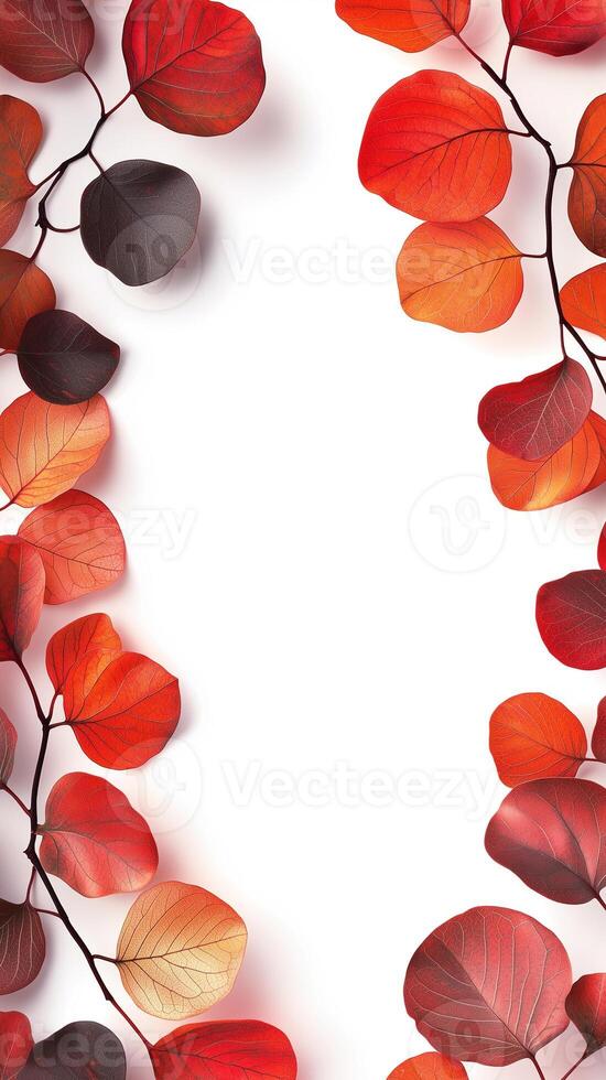 Leaf shapes creating border design in sequence, wallpaper art photo