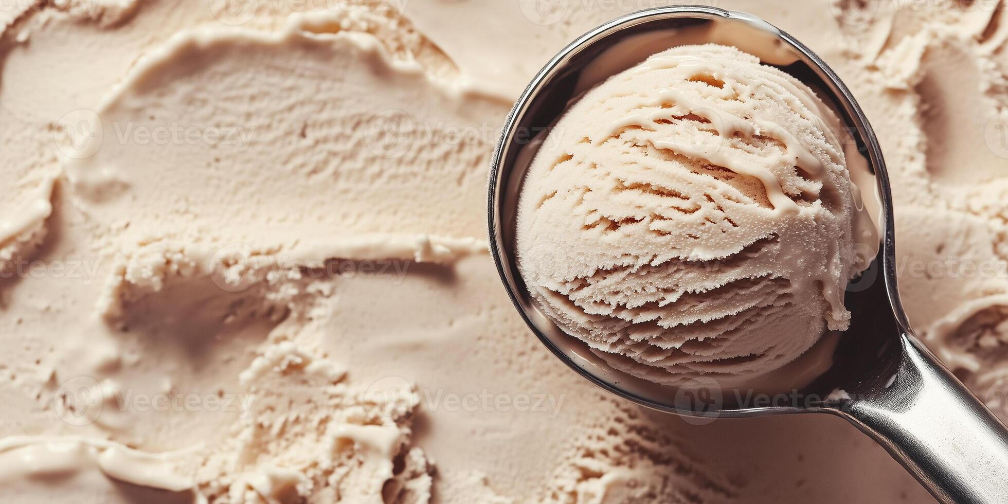 Close-up of a dairy-free ice cream scoop, showing the fine texture and smooth surface, photorealistic food photo