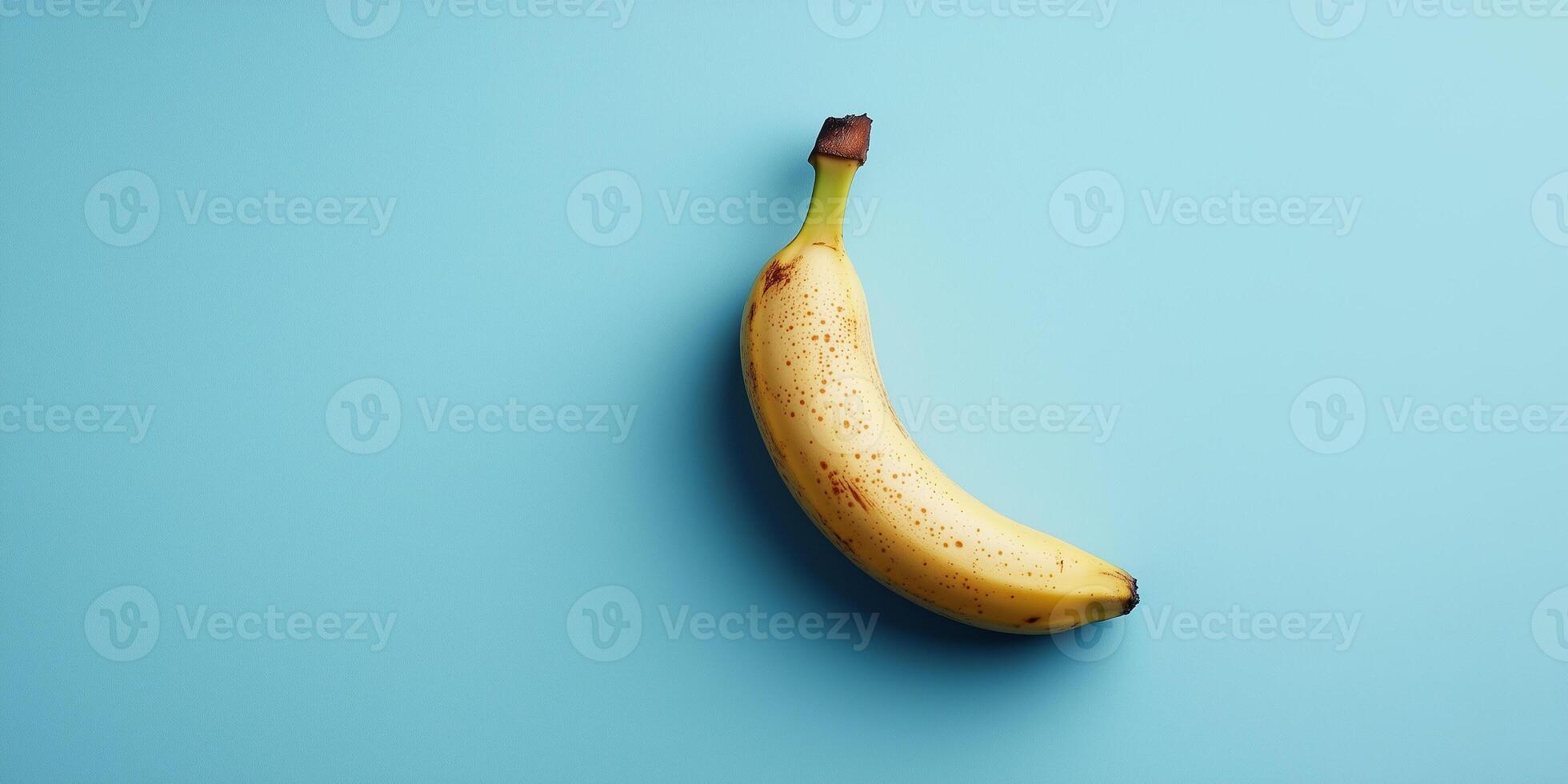 Single banana chip on a smooth background, meal photography photo