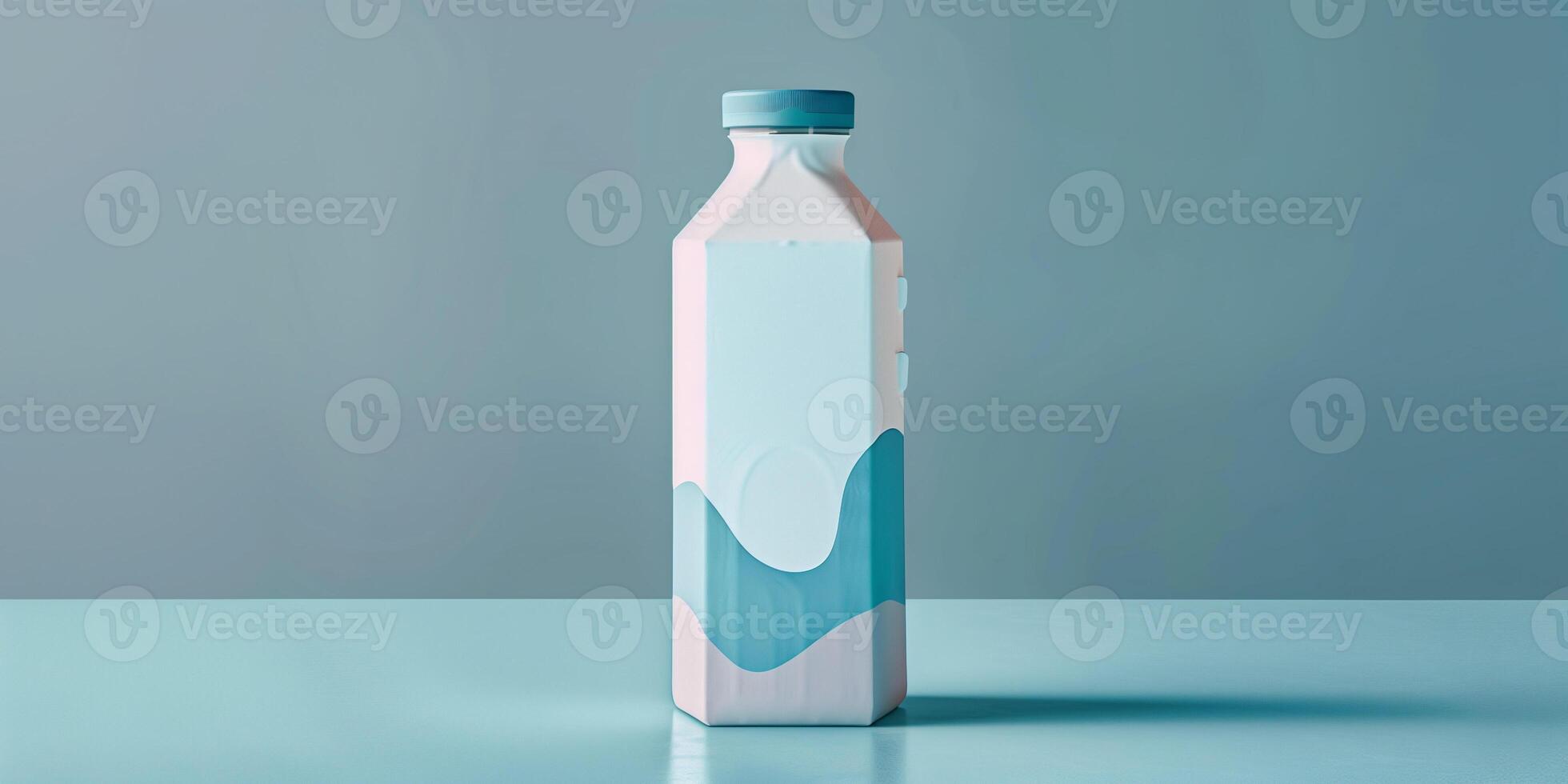 Carton of probiotic yogurt drink with a peel-off seal, displayed on a flat surface, food photography photo