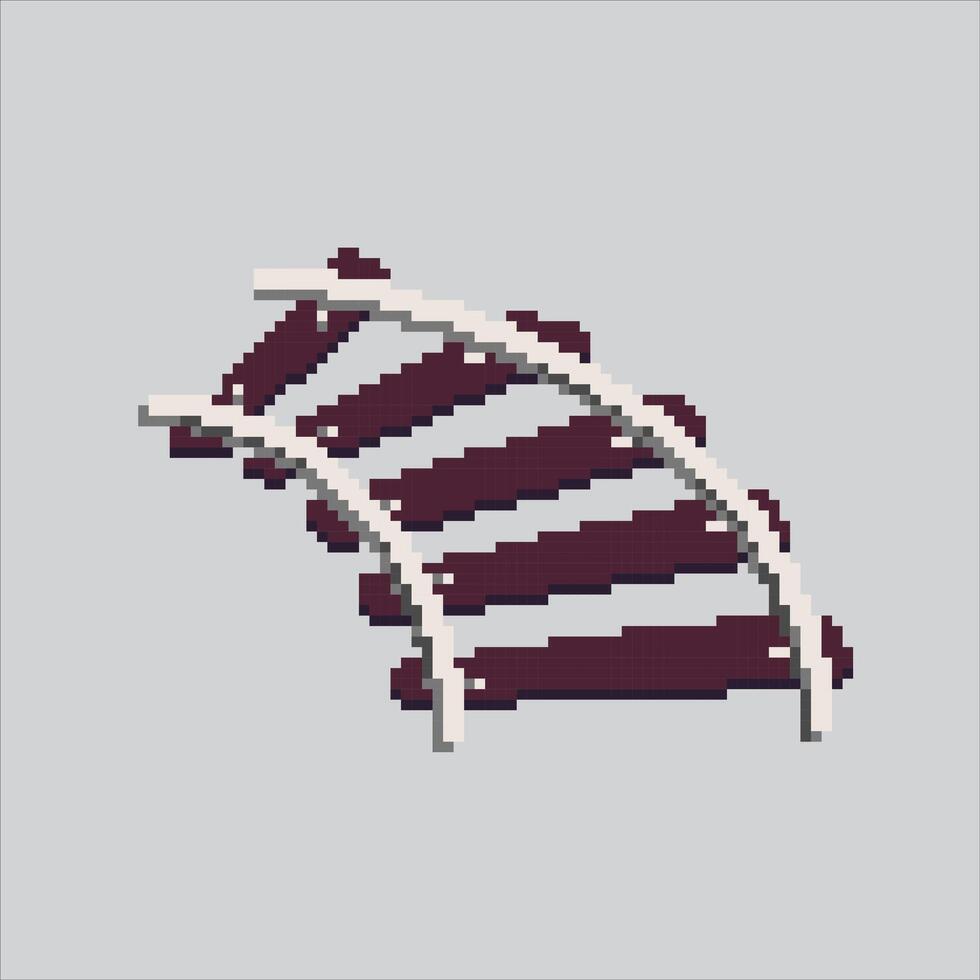 Pixel art illustration Railway Train. Pixelated Train Path. Railway Train Path List icon pixelated for the pixel art game and icon for website and game. old school retro. vector