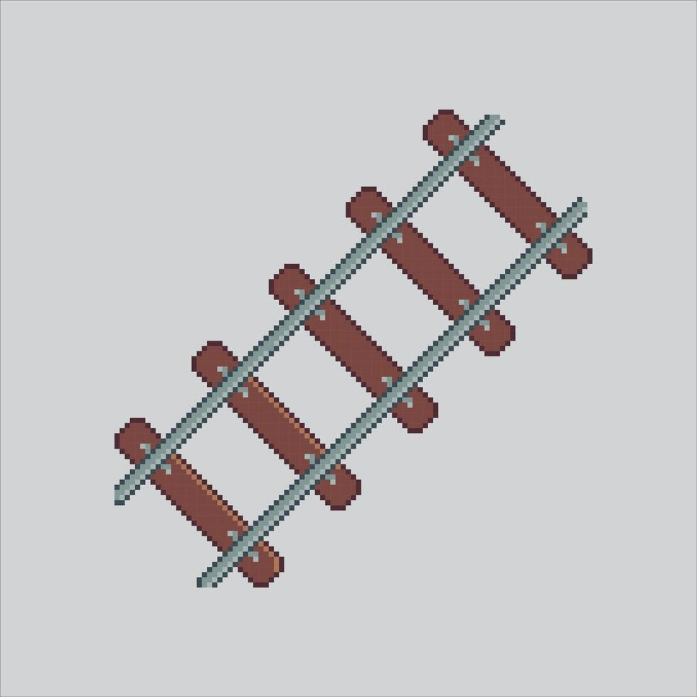Pixel illustration Railway Train. Pixelated Train Path. Railway Train Path List icon pixelated for the pixel art game and icon for website and game. old school retro. vector