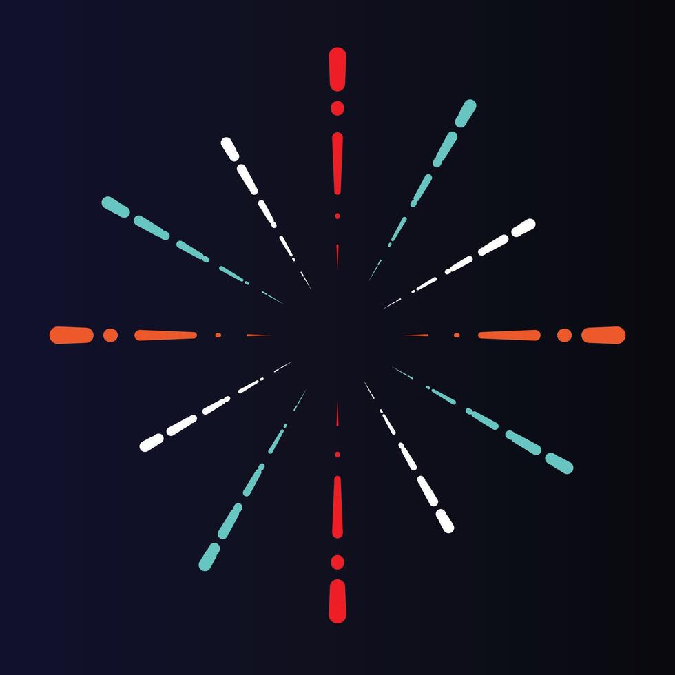 Simple Dot Colorful Firework Icon for New Year vector
