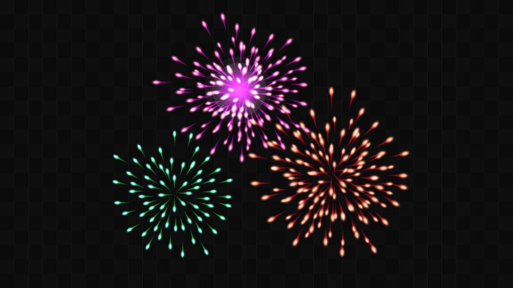 Firework festive color effect on a transparent background. Holiday Wedding Festival Design for Birthday Card Poster advertising. vector