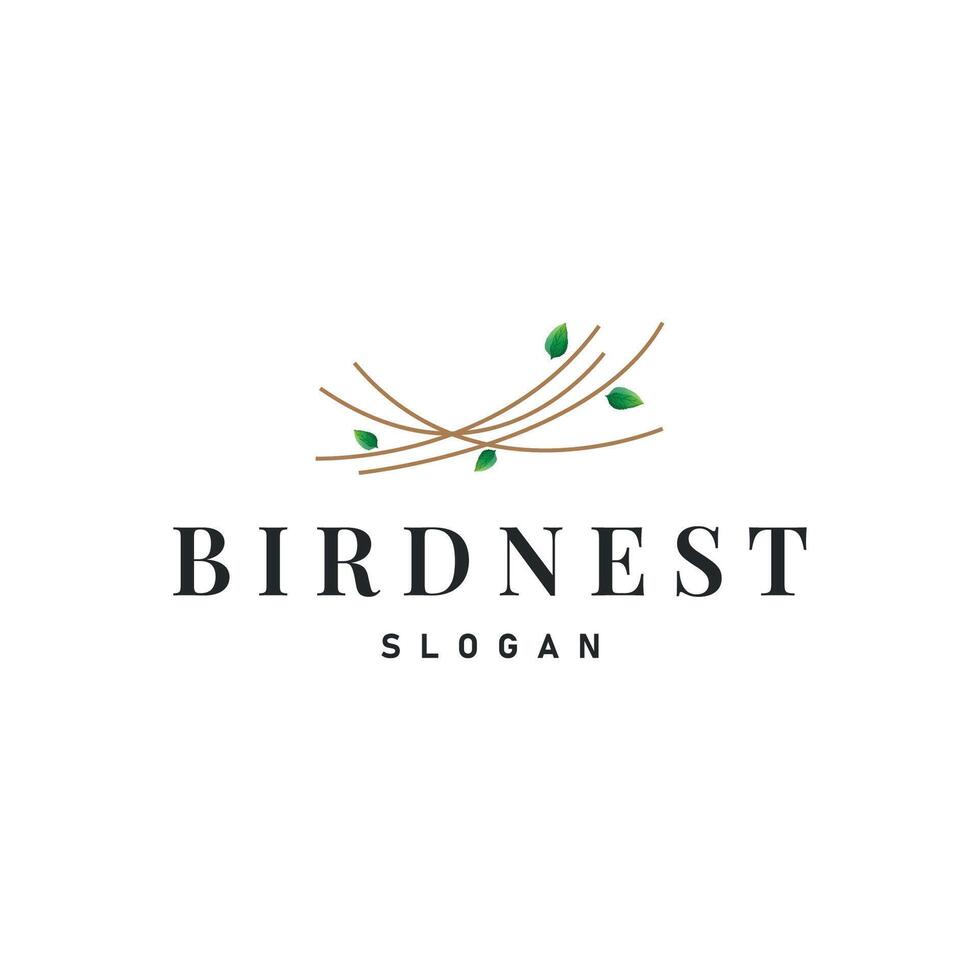 Bird Nest Logo Symbol vector