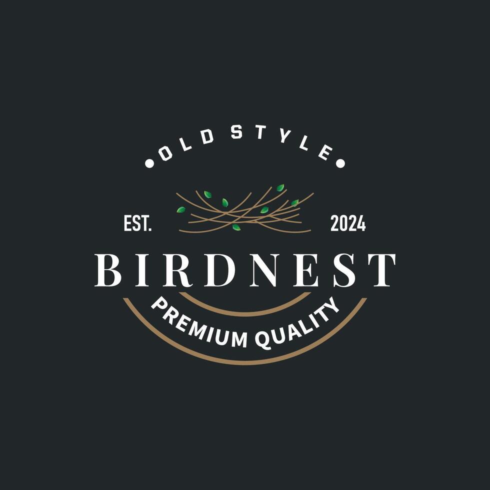 Bird Nest Logo Style Symbol Template Icon vector