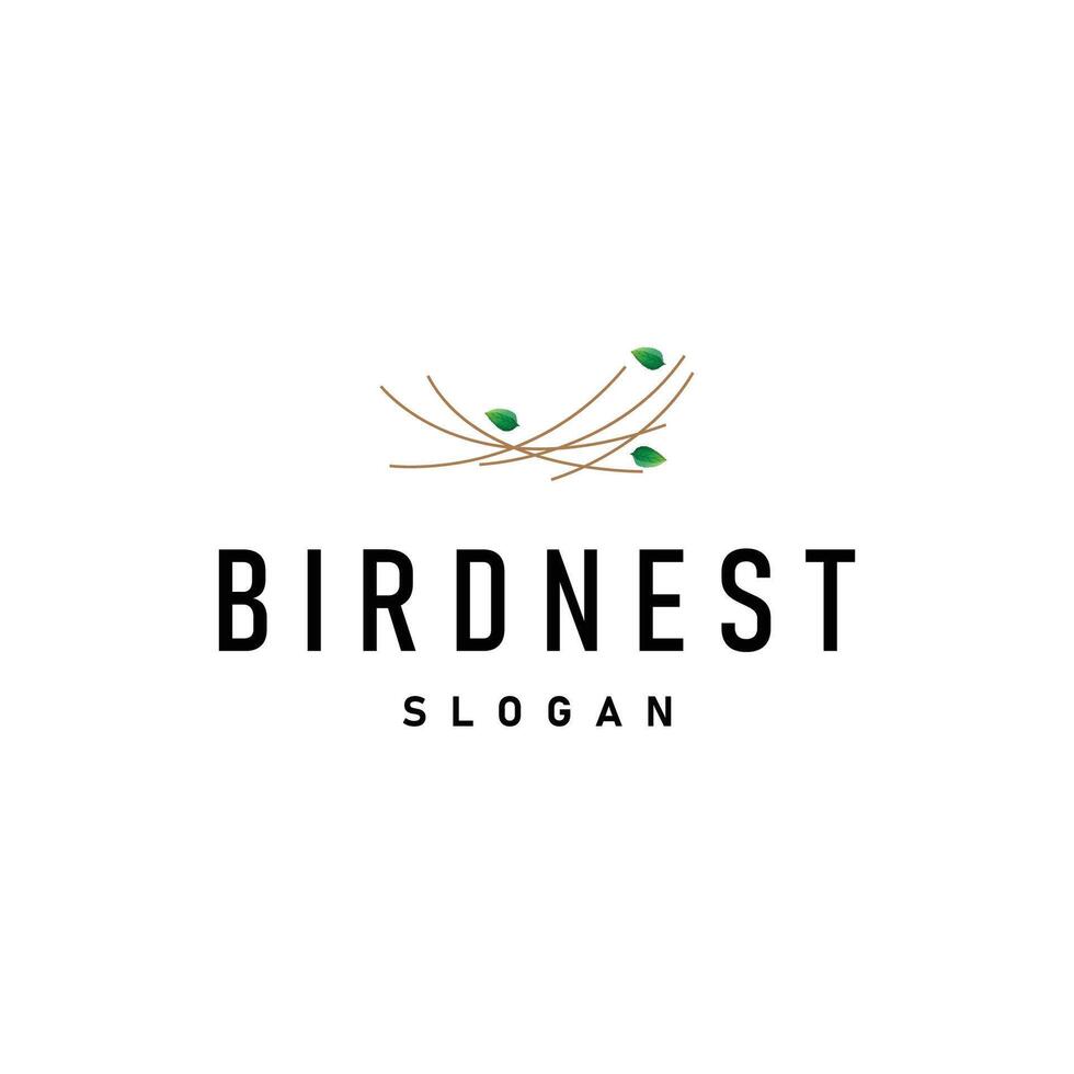 Bird Nest Logo Design vector