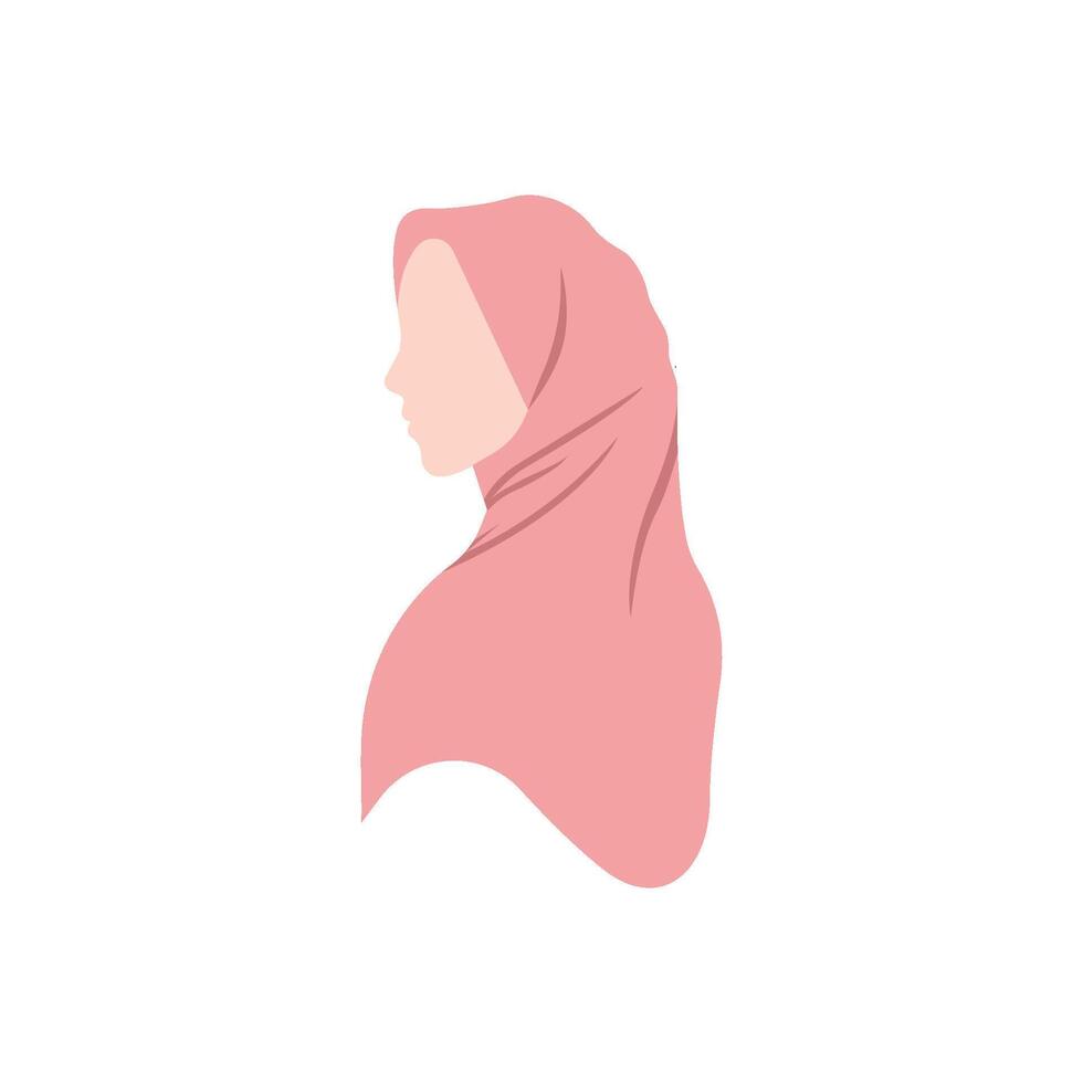illustration women hijab vector