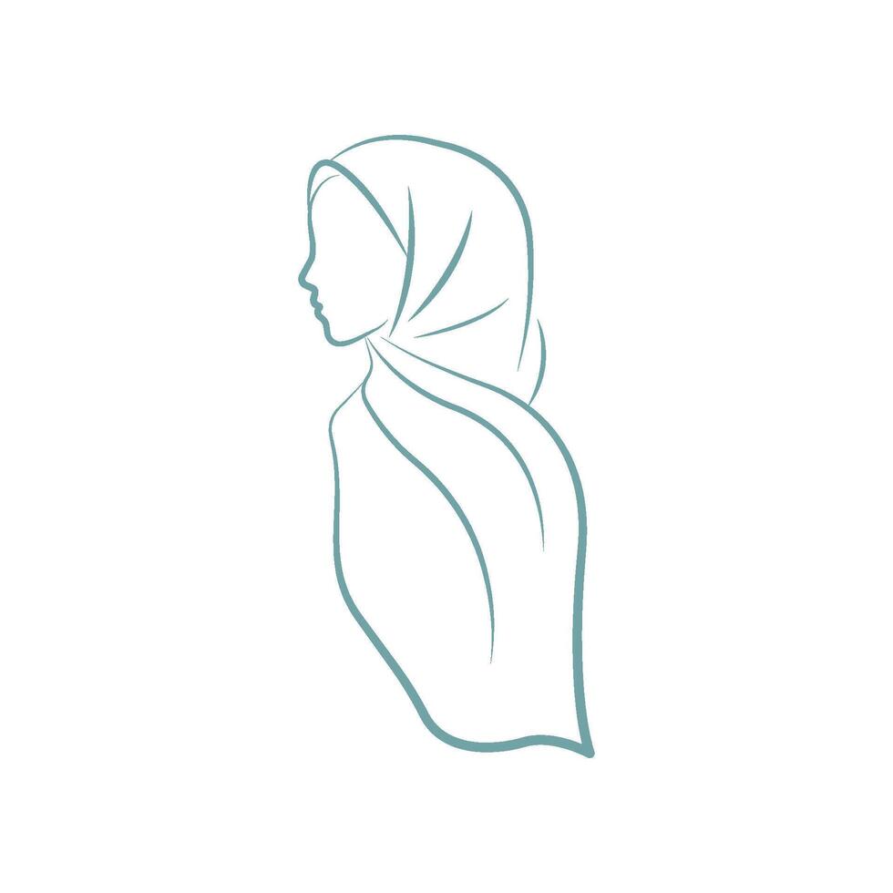 icon modern hijab vector