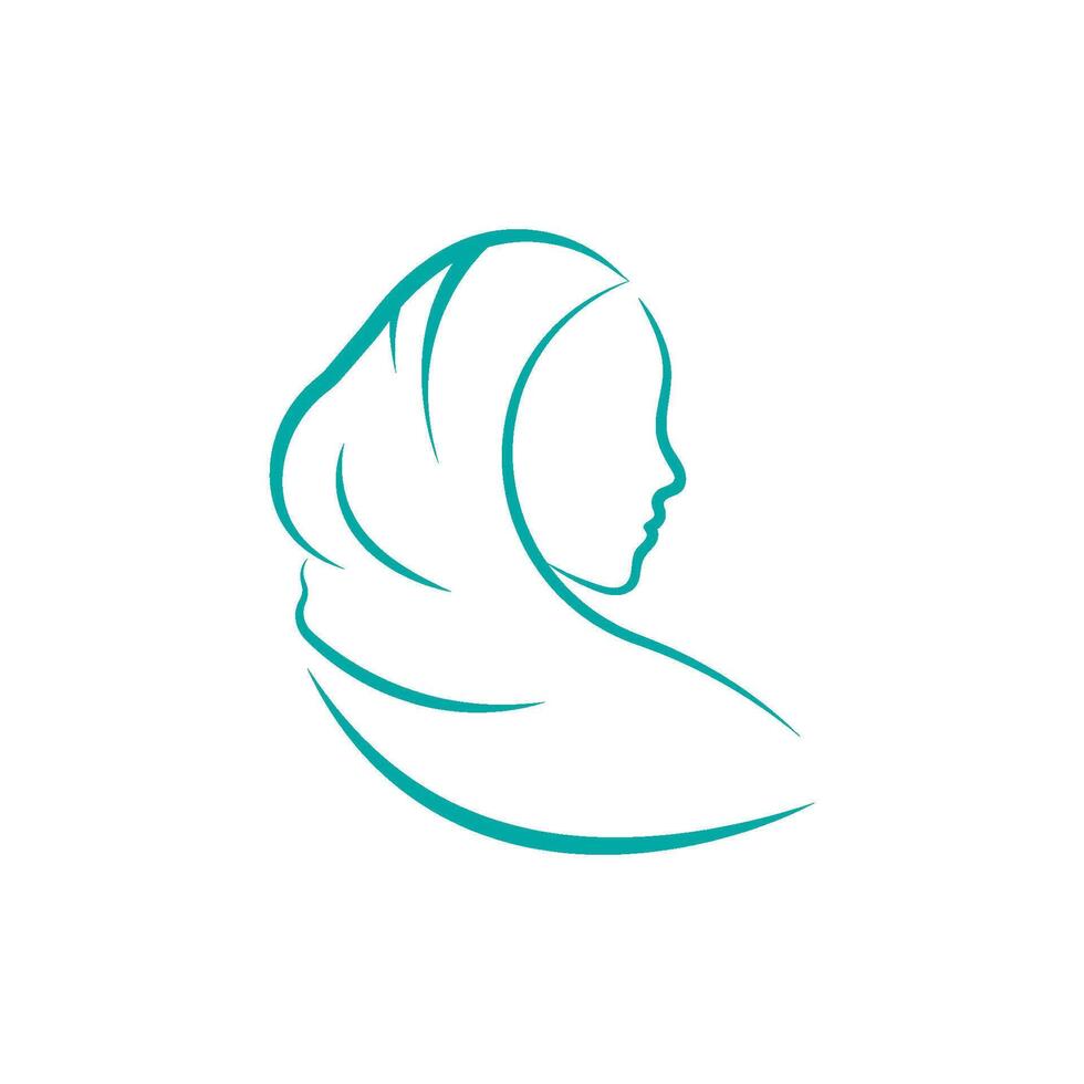 logo modern hijab vector