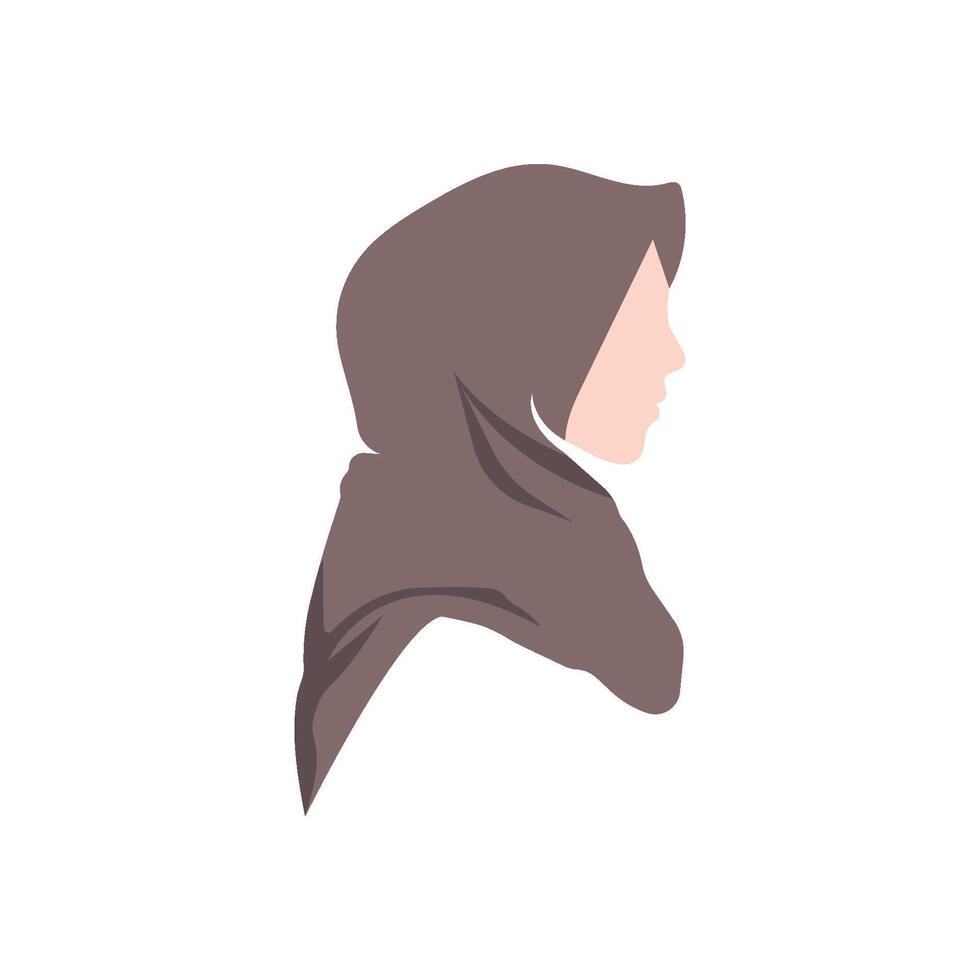 hijab logo illustration vector