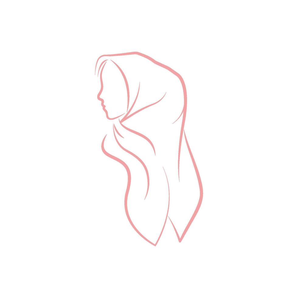 modern hijab icon vector