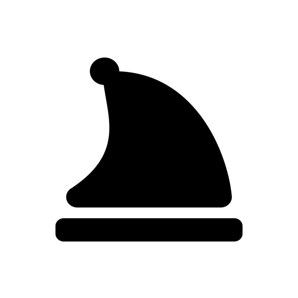 Classic Santa Hat Silhouette illustration vector