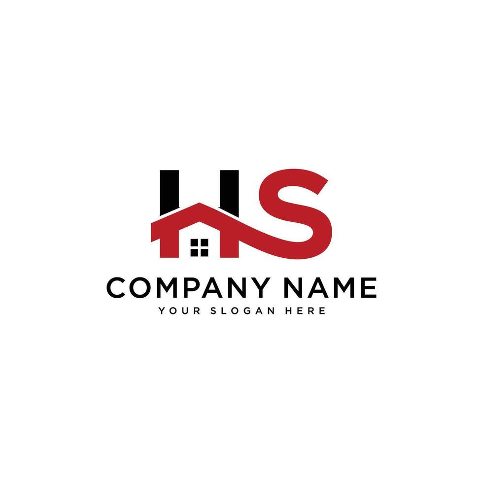 Initial HS home logo icon design , illustration vector