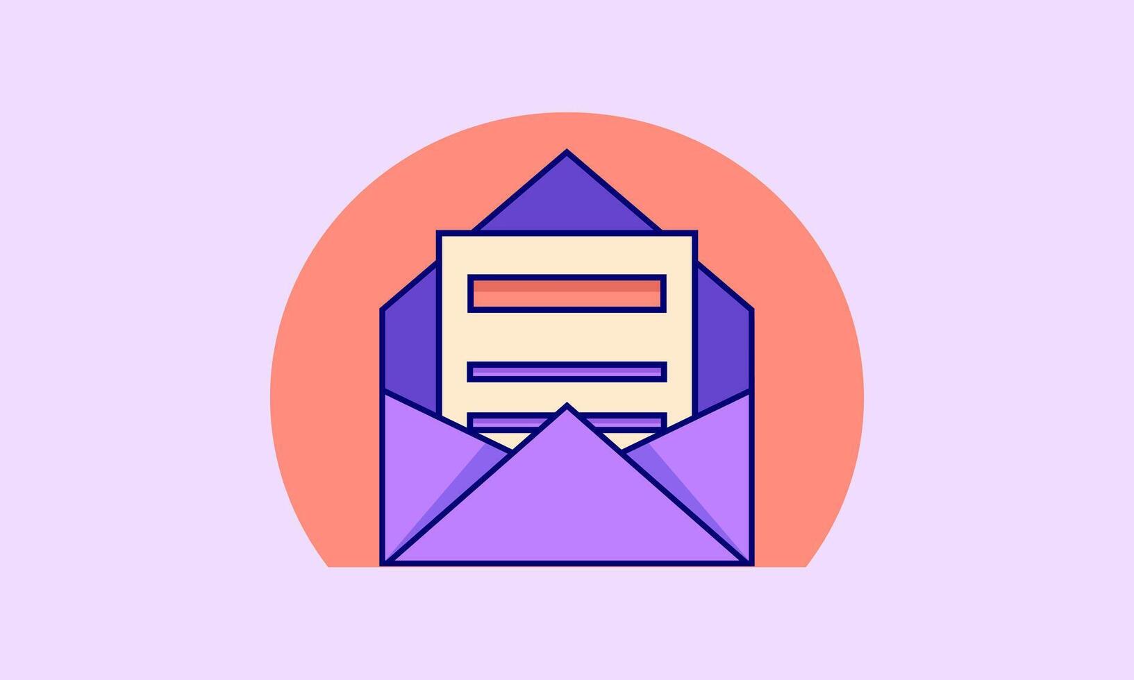 illustration mail icon email envelope concept on background vector
