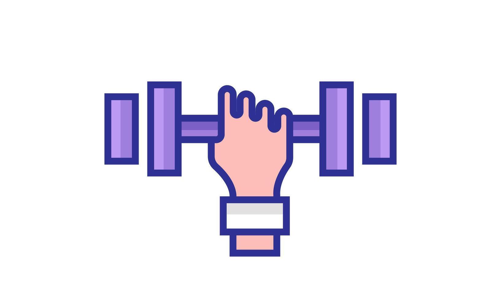 training Dumbbell flat icon logo icons design vector