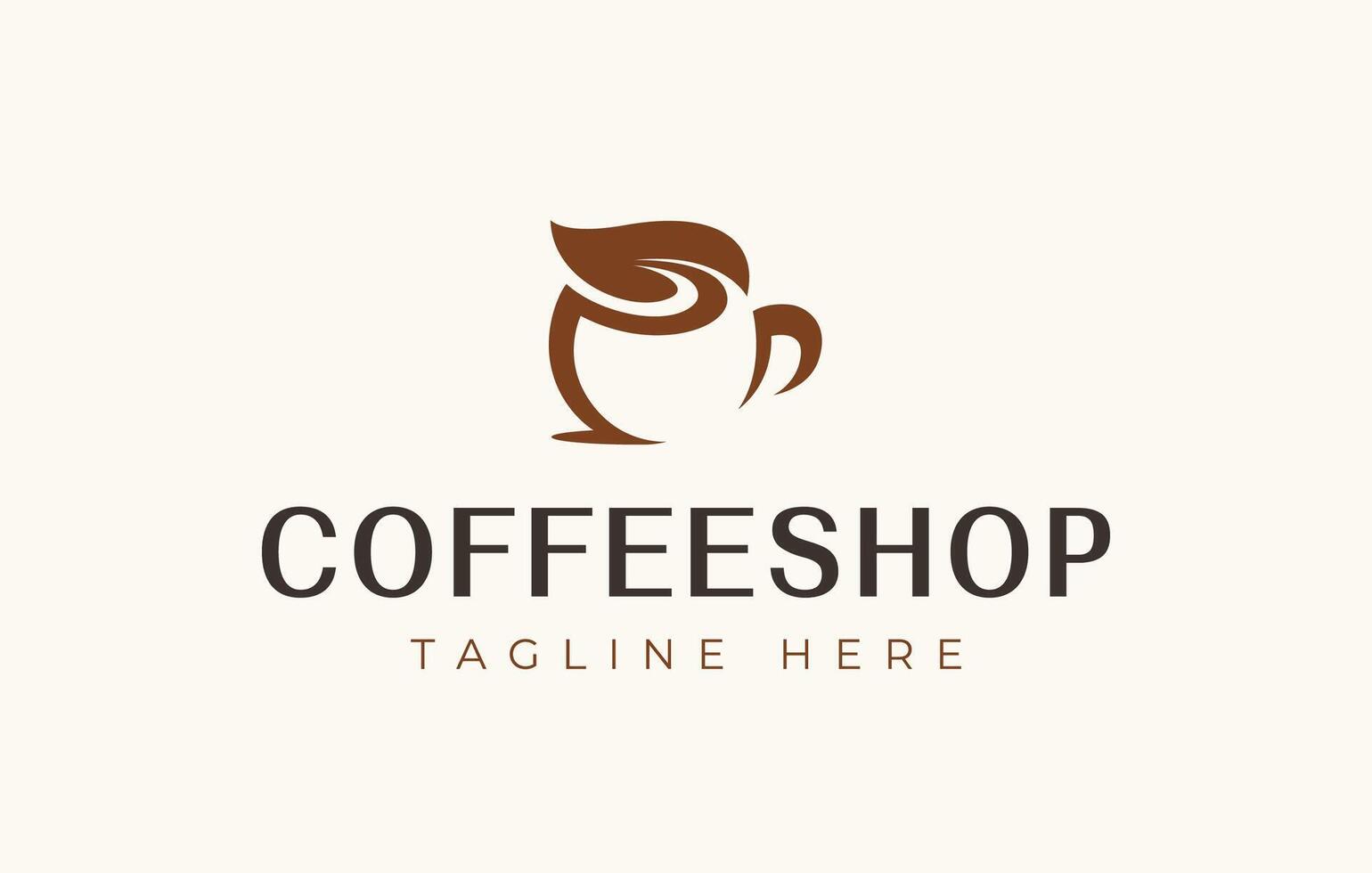 Cup Leaf Logo Design Template vector