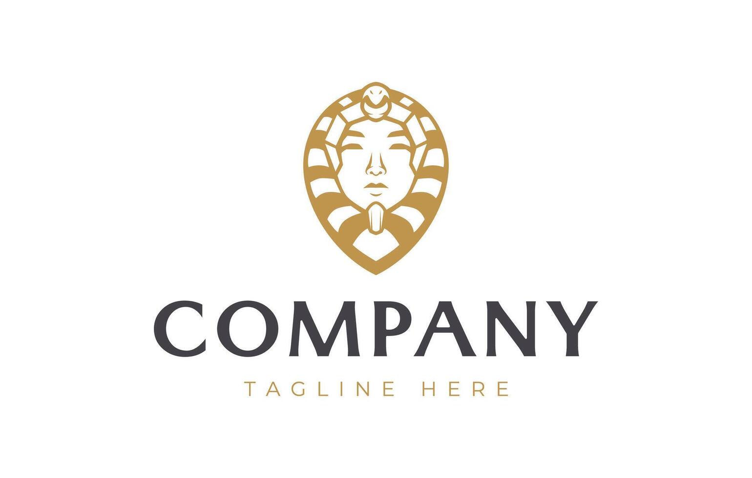 Mummy Sarcophagus Logo Design Template vector