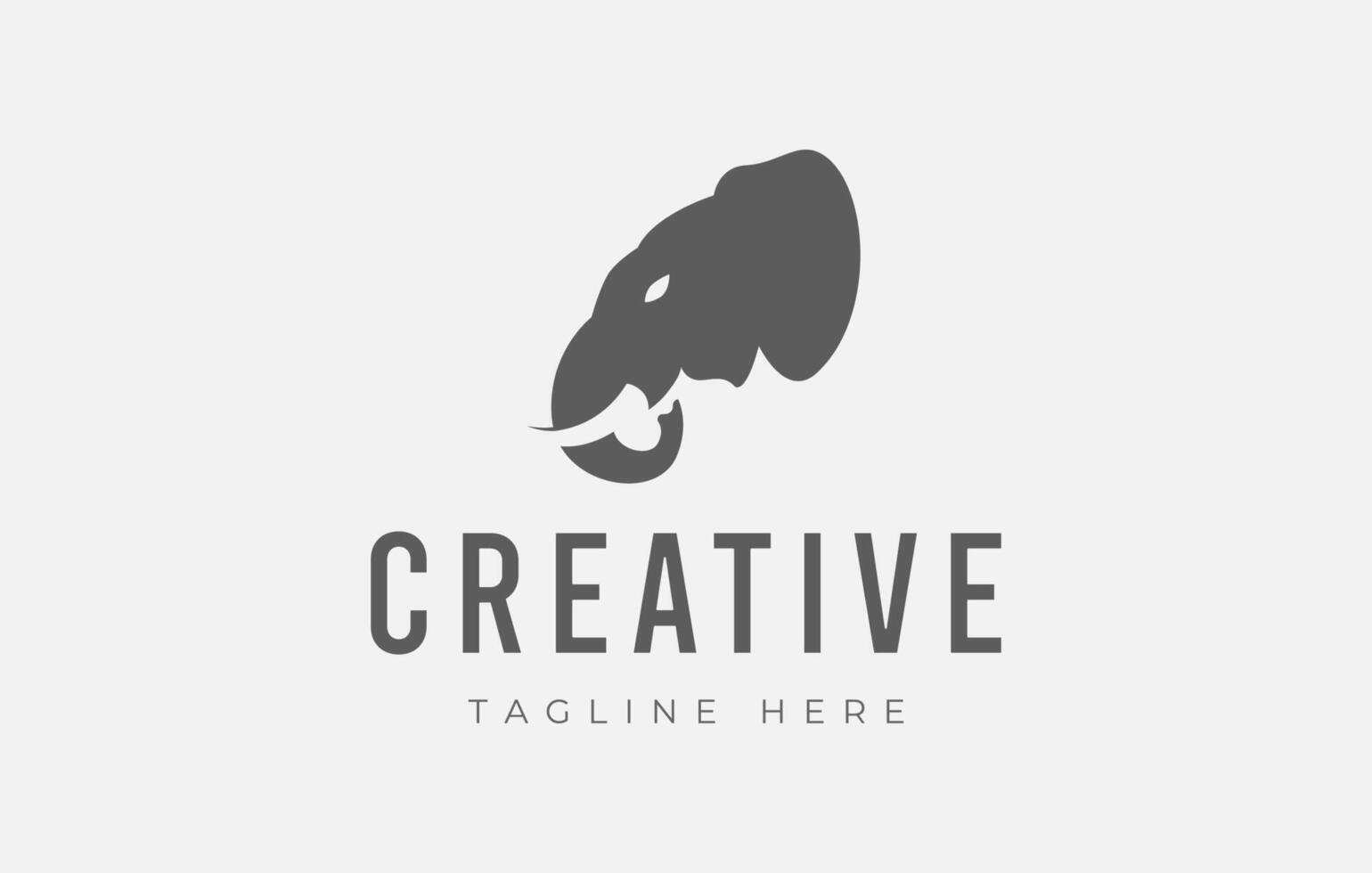 Elephant Head Logo Design Template vector