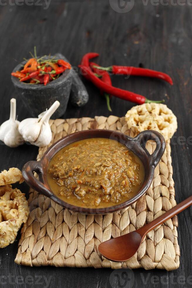 Sambal Tumpang is Tempe in Spicy Coconut Chili Paste photo