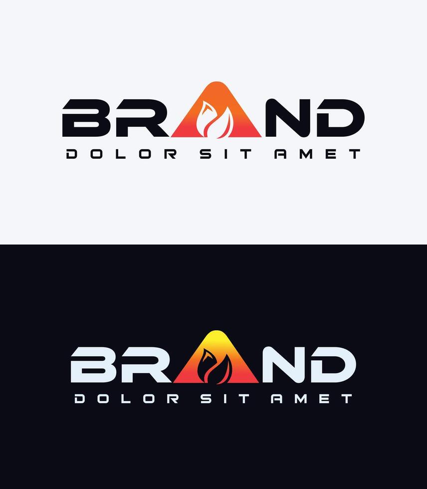 Fire logo design template vector