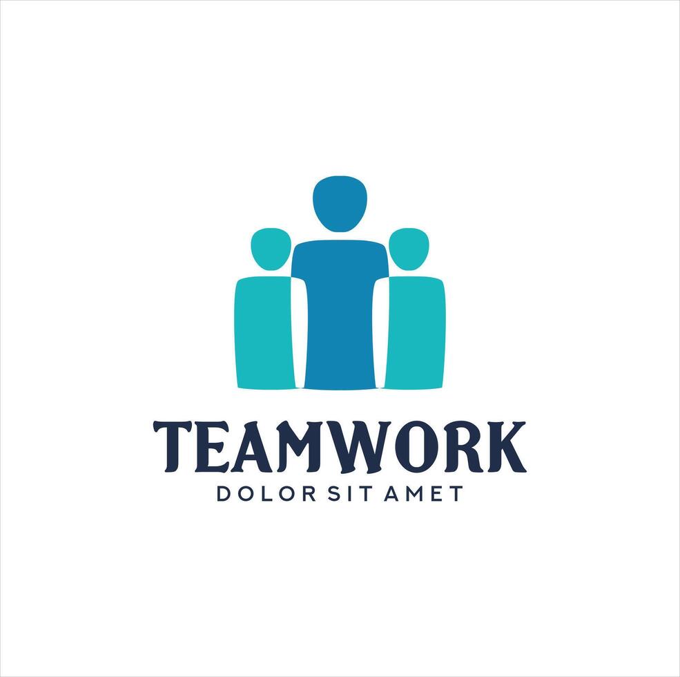Teamwork logo design template vector