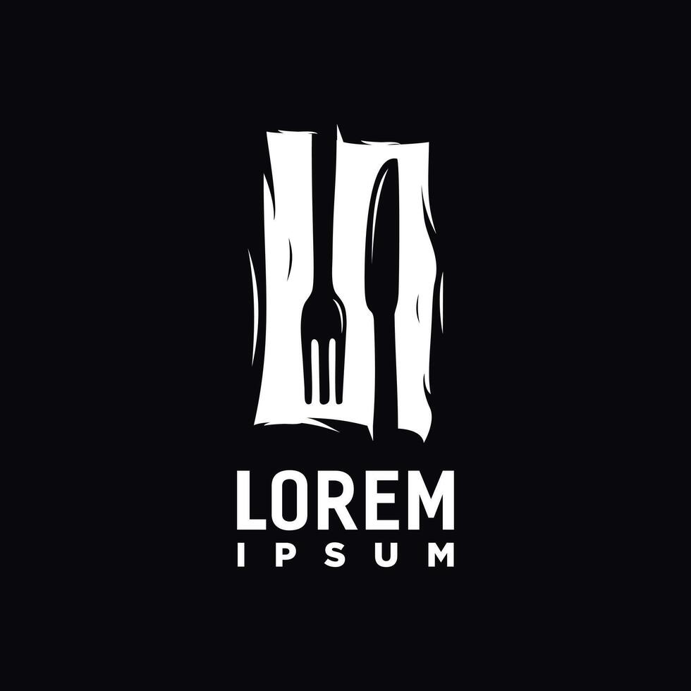 Fork and knife logo design vector
