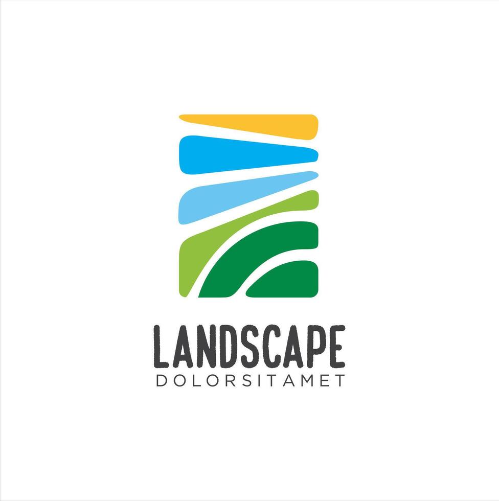 Landscape logo design vector