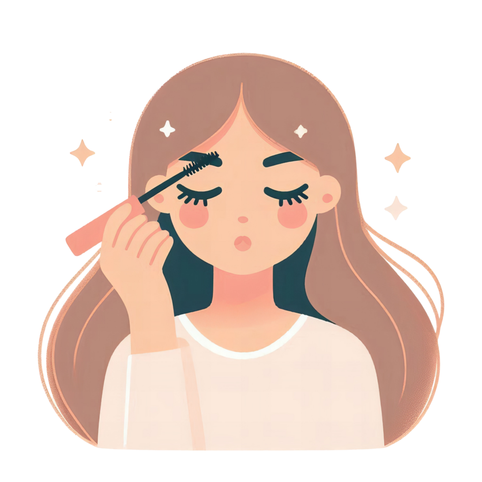 Girl Doing Eyebrows png
