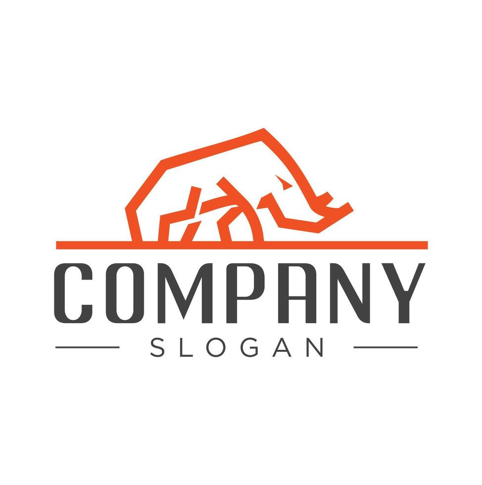An elephant logo design vector
