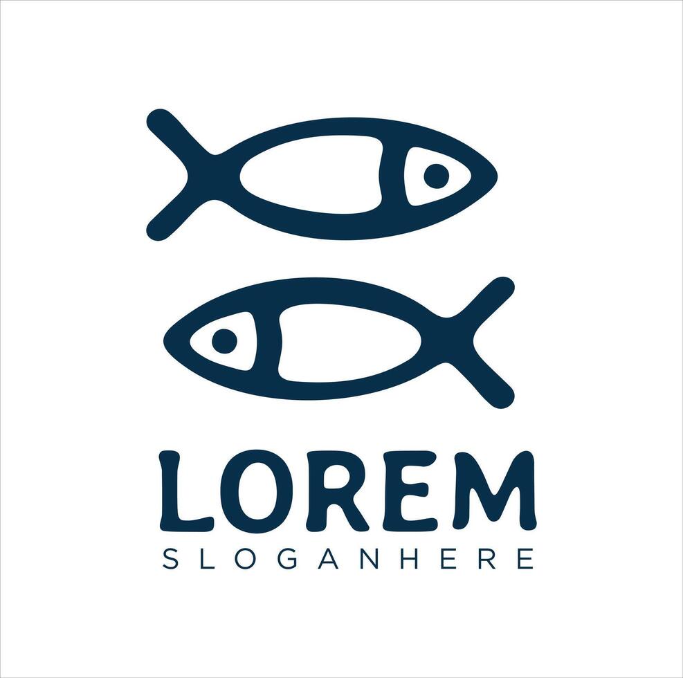 Fish logo design vector