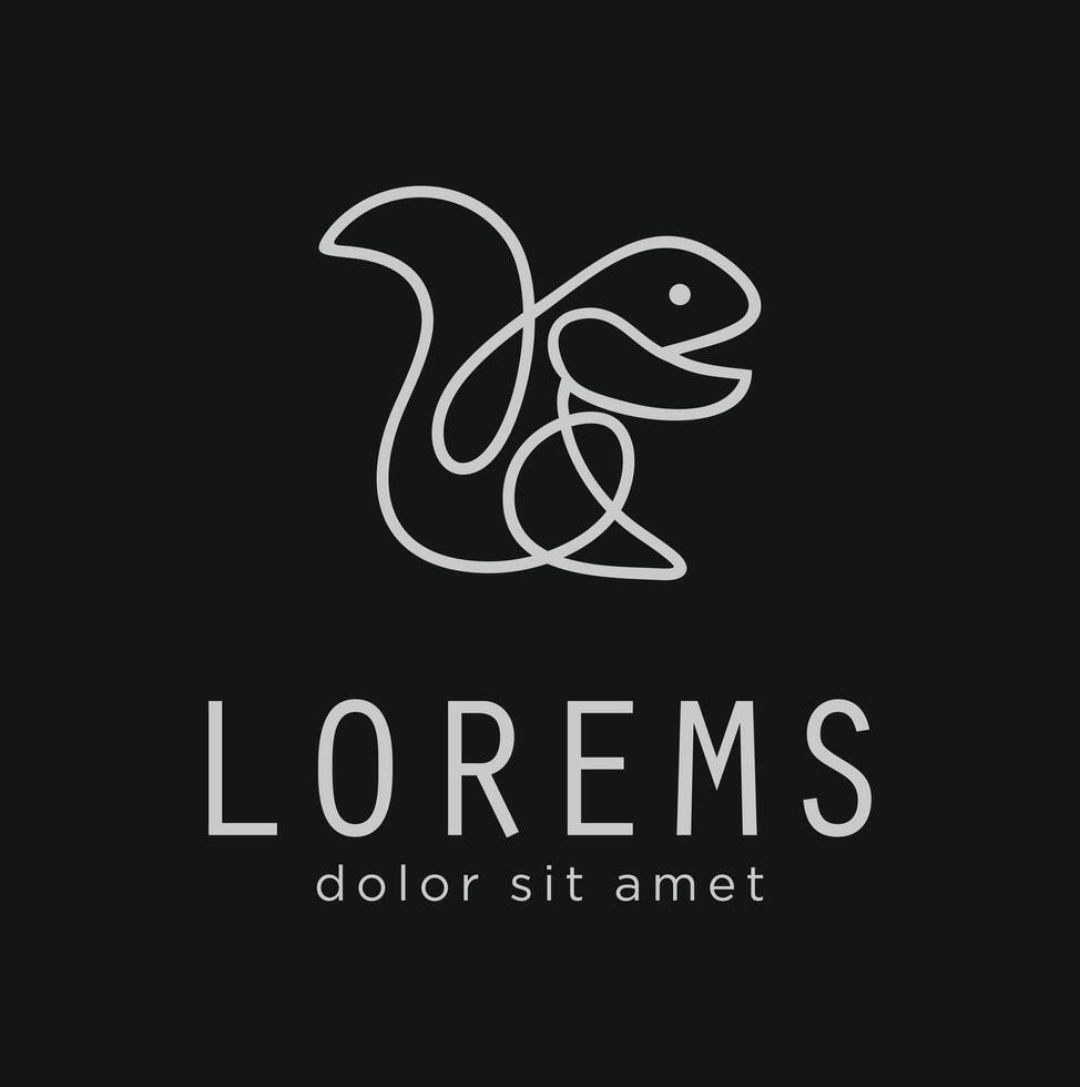 Logo design for a squirrel vector