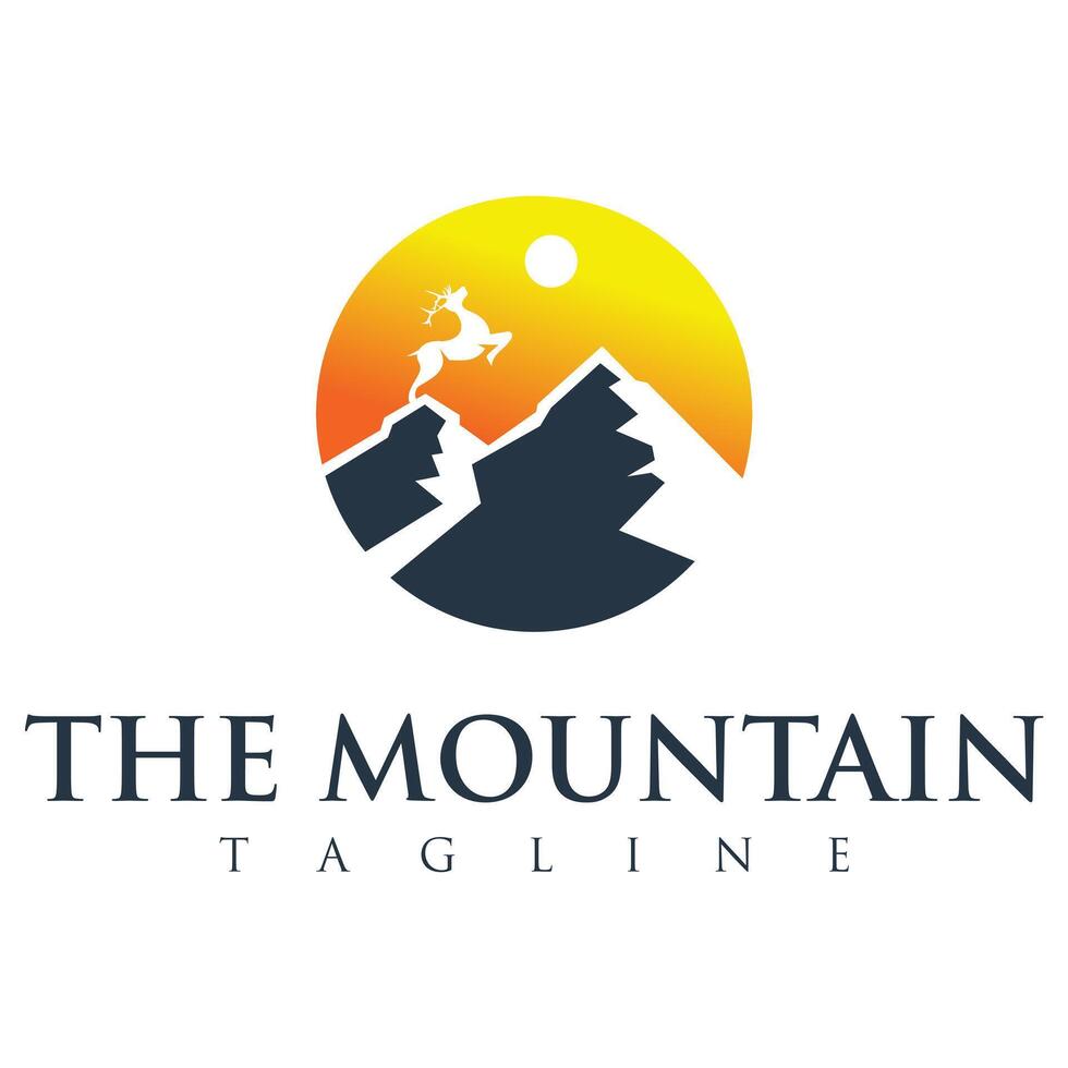 The mountain logo design vector