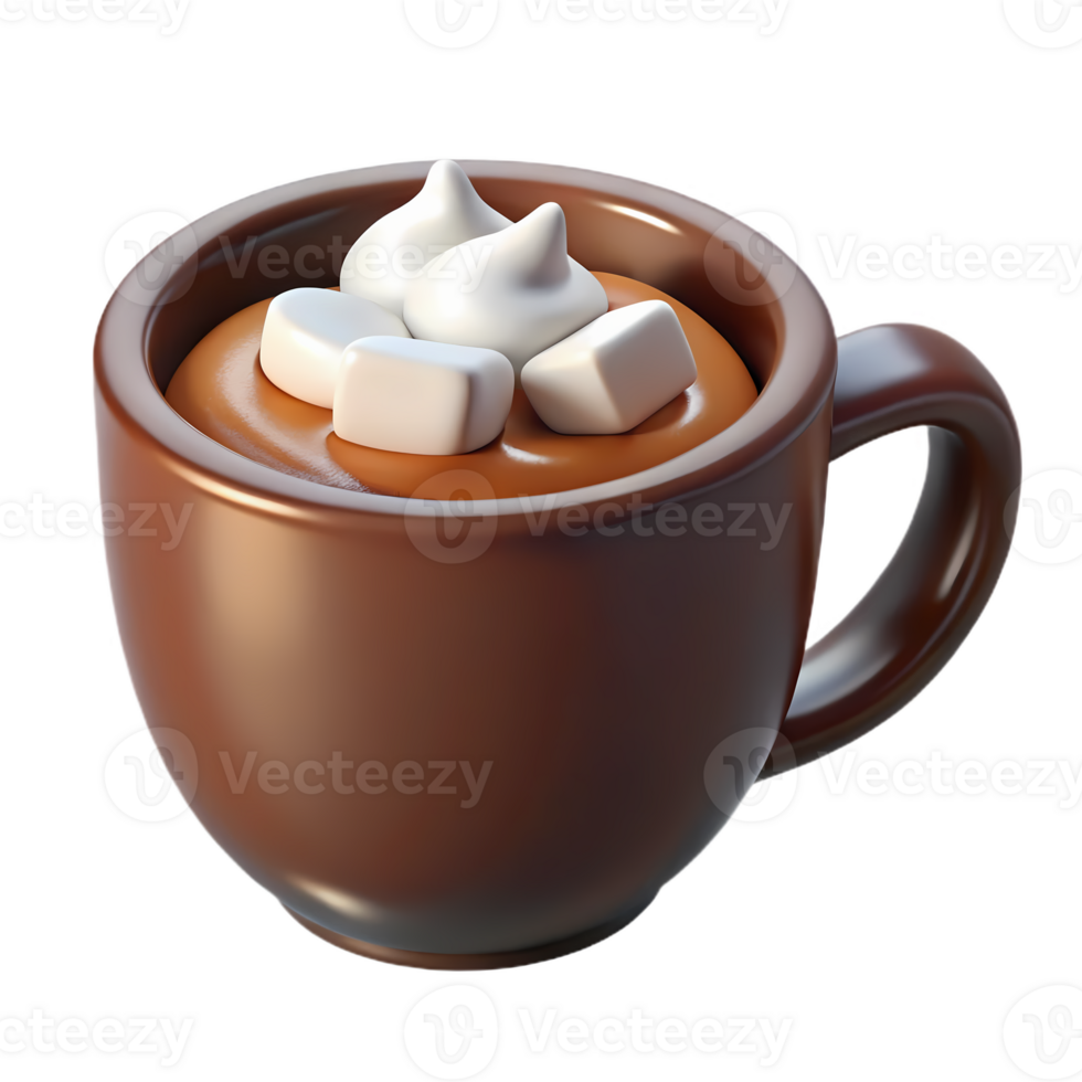 Cup of Steaming Hot Chocolate Topped with Whipped Cream for Cozy and Delicious Art png