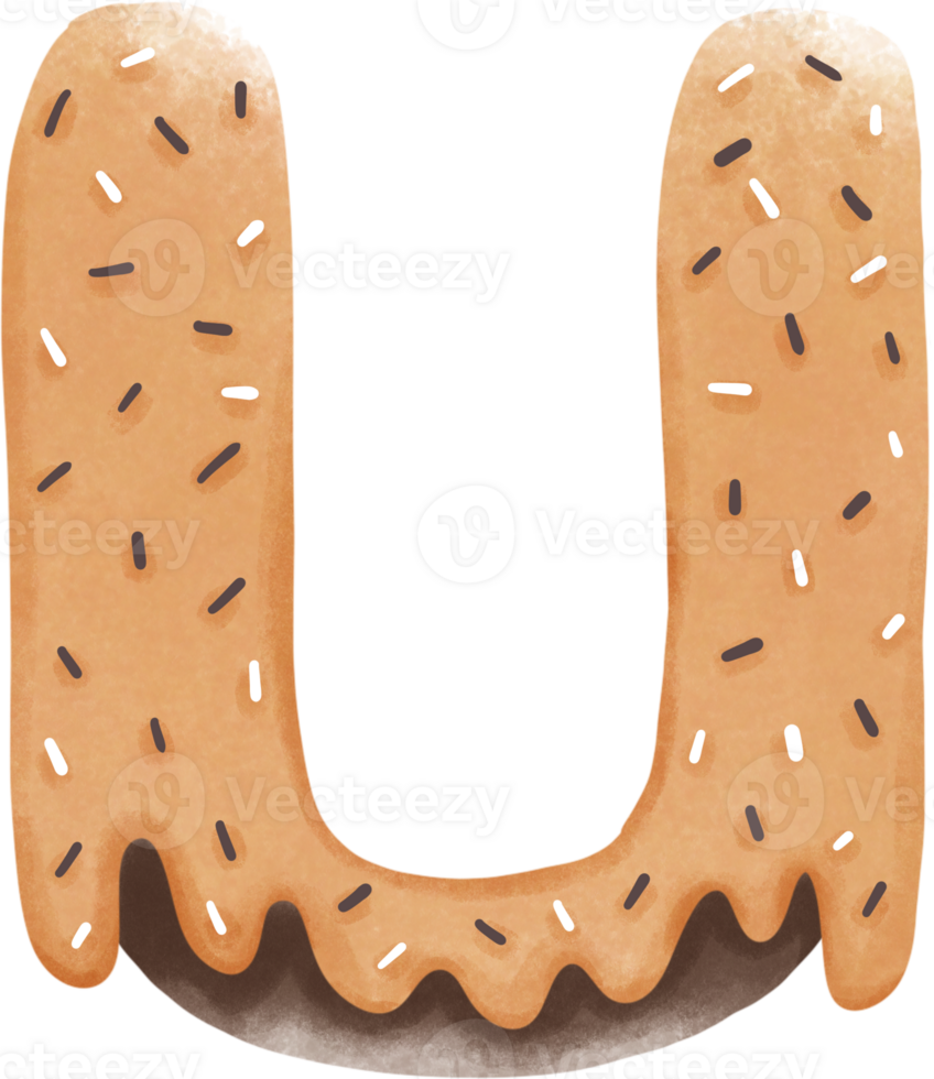 donut letter u png