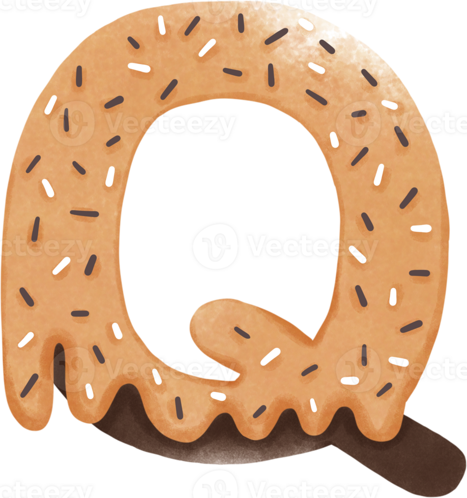 donut letter q png