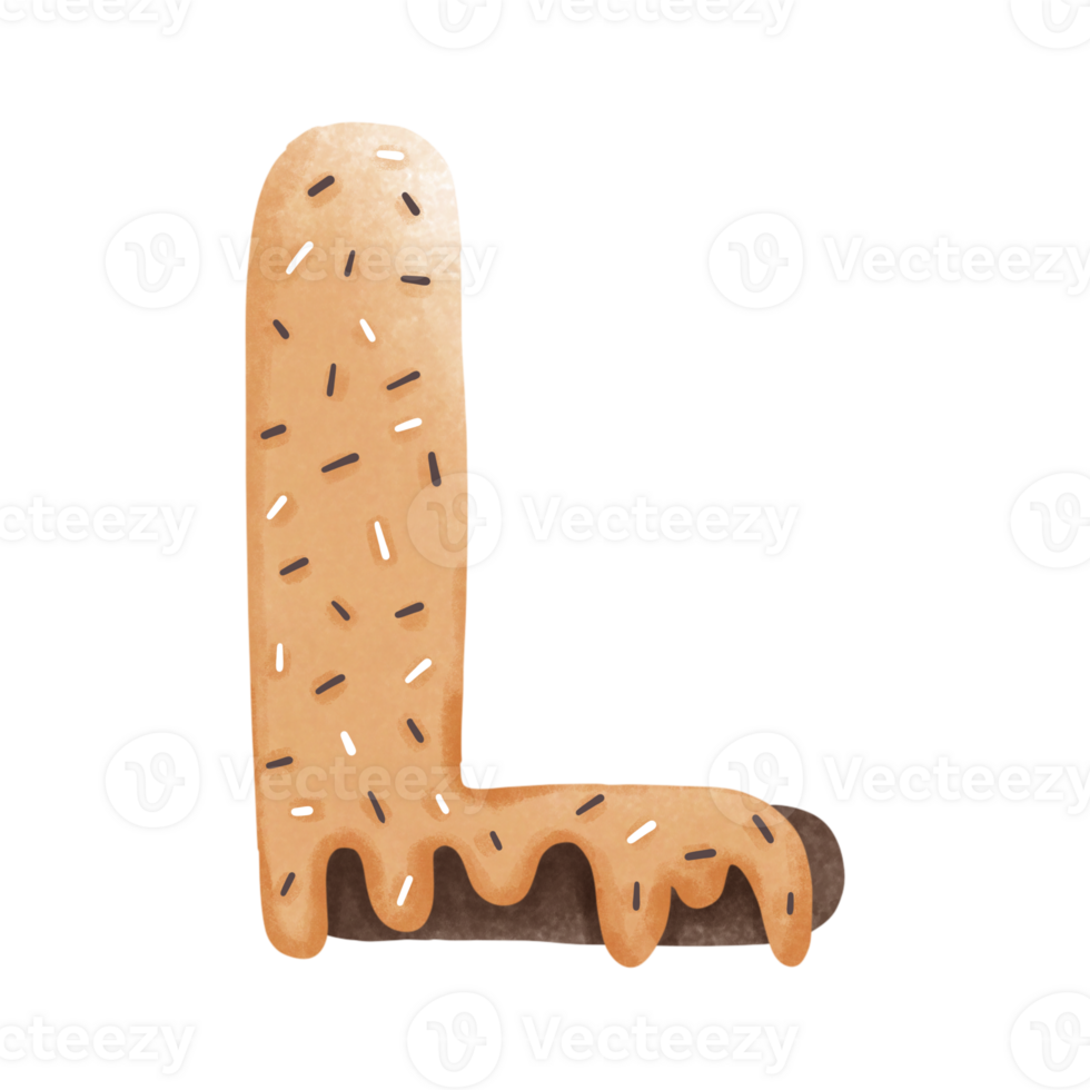 a letter l with a donut on it png