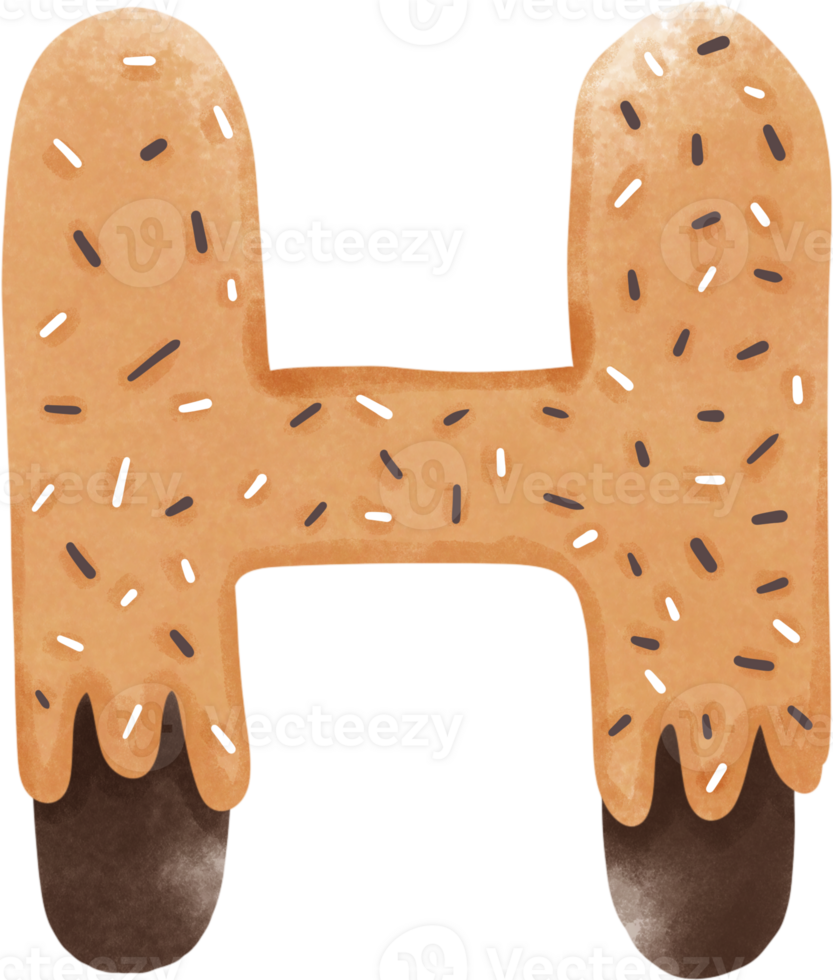 donut letter h png