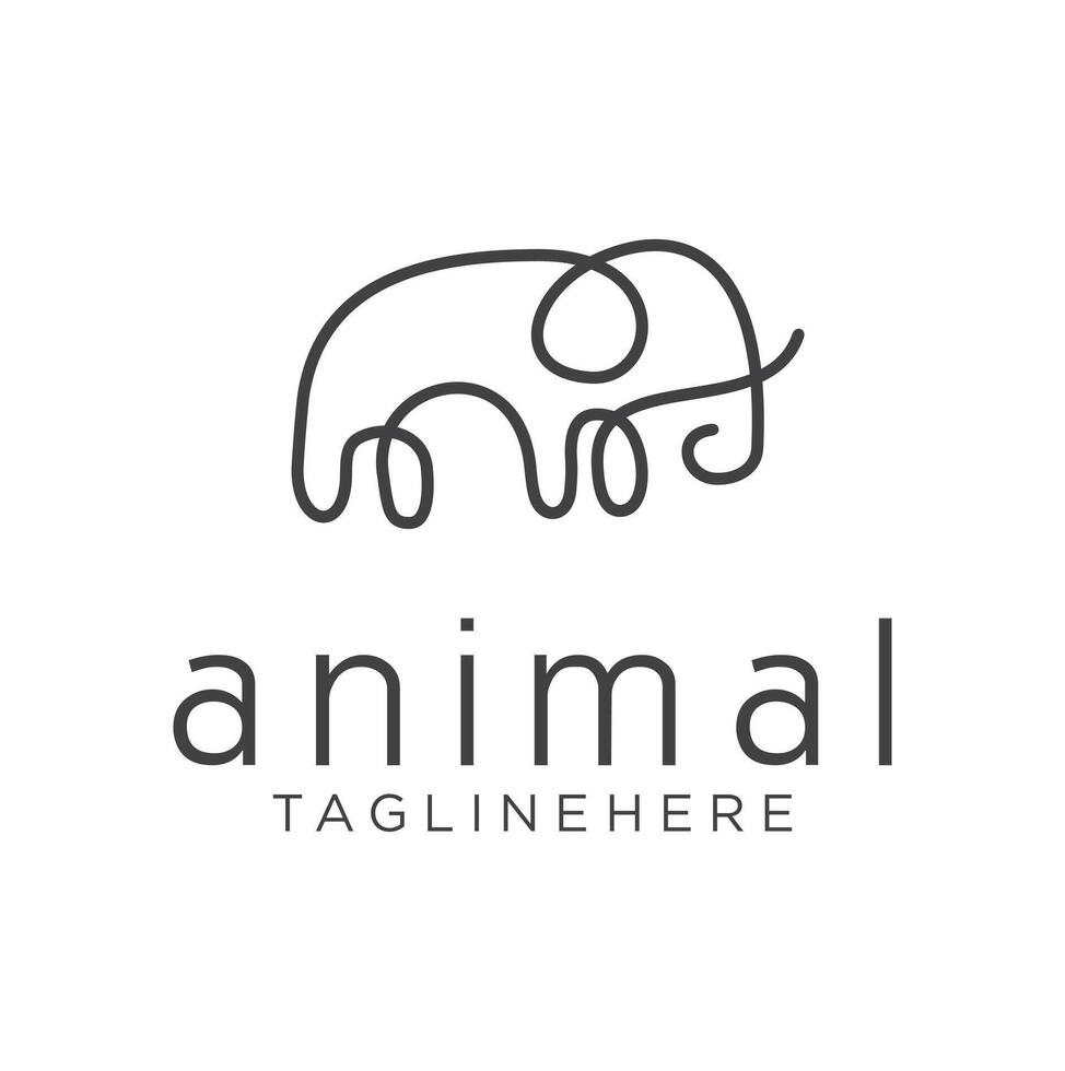 Animal logo template vector