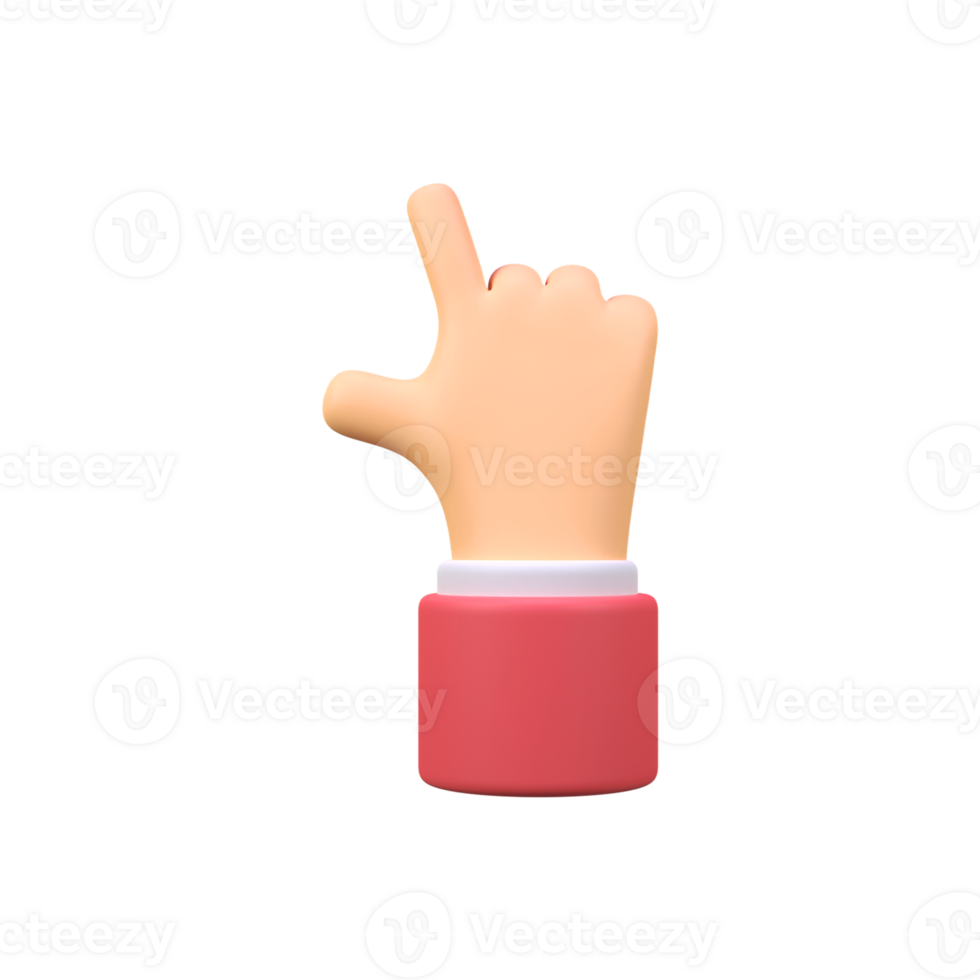 Hand Pointer Cursor isolated 3d render icon illustration png