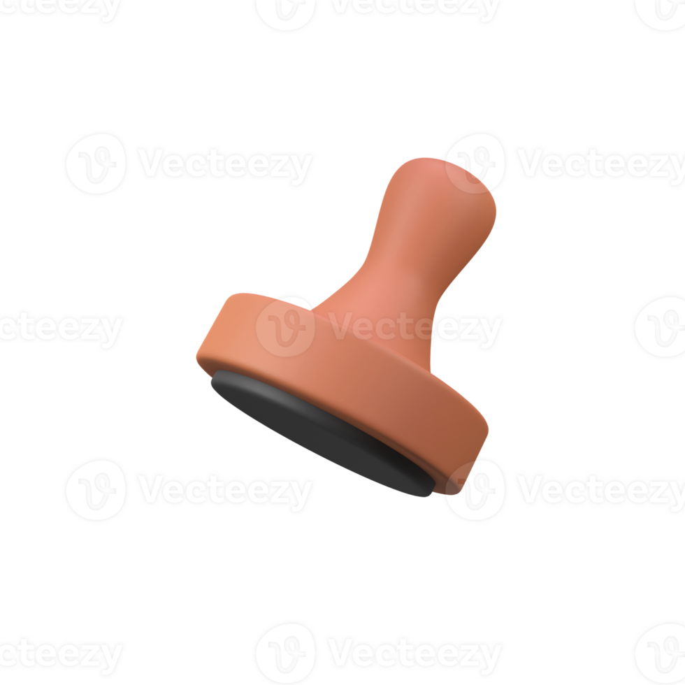 Stamp isolated 3d render icon illustration png